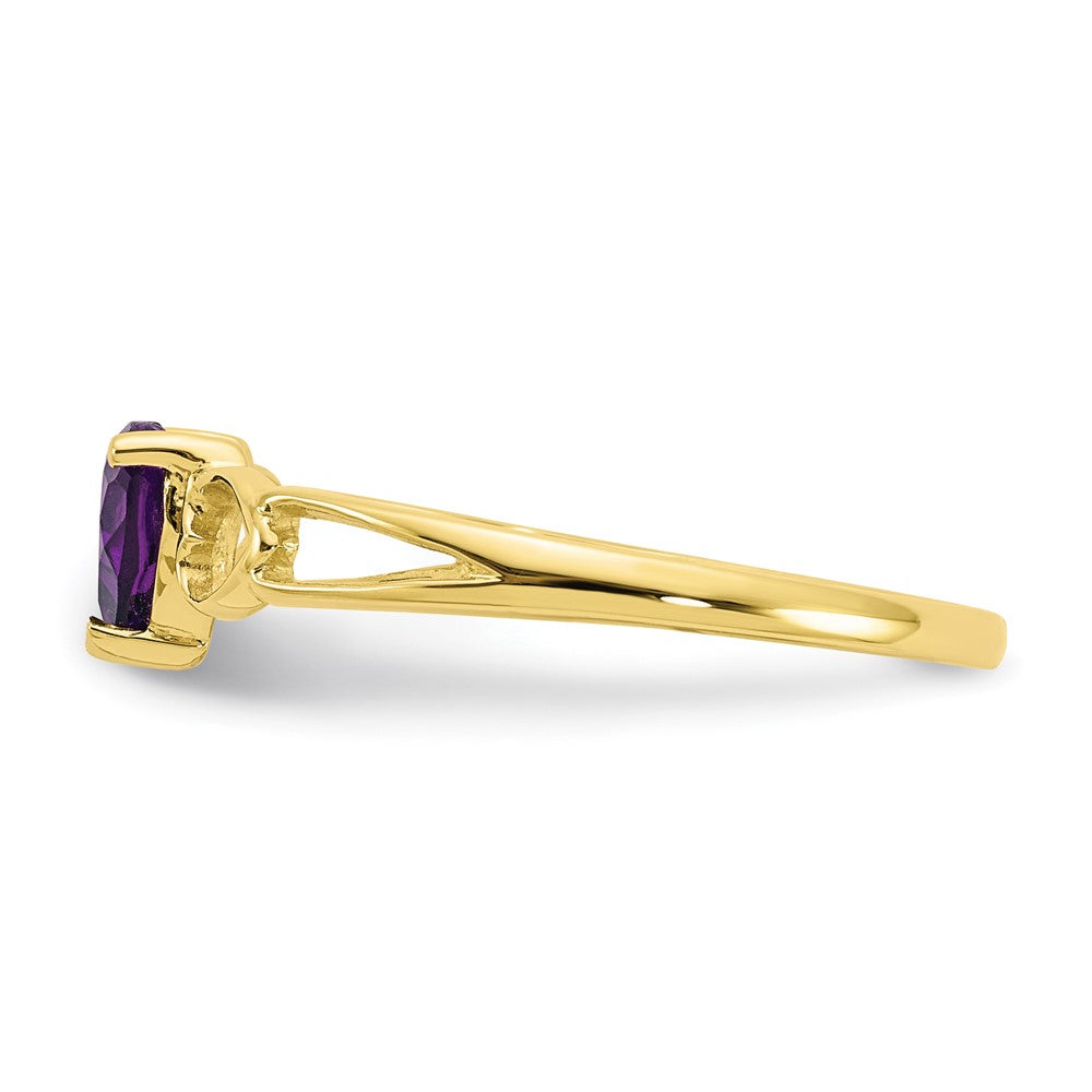 Genuine Birthstone Heart Ring — (02) February