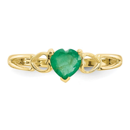 Genuine Birthstone Heart Ring — (05) May