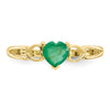 Genuine Birthstone Heart Ring — (05) May