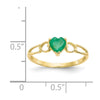 Genuine Birthstone Heart Ring — (05) May