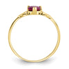 Genuine Birthstone Heart Ring — (07) July