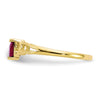 Genuine Birthstone Heart Ring — (07) July