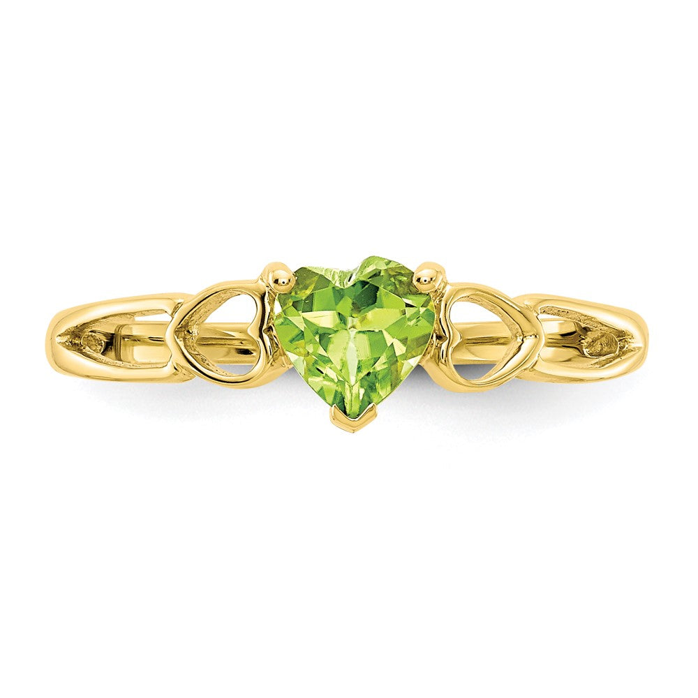 Genuine Birthstone Heart Ring — (08) August