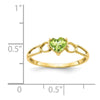 Genuine Birthstone Heart Ring — (08) August