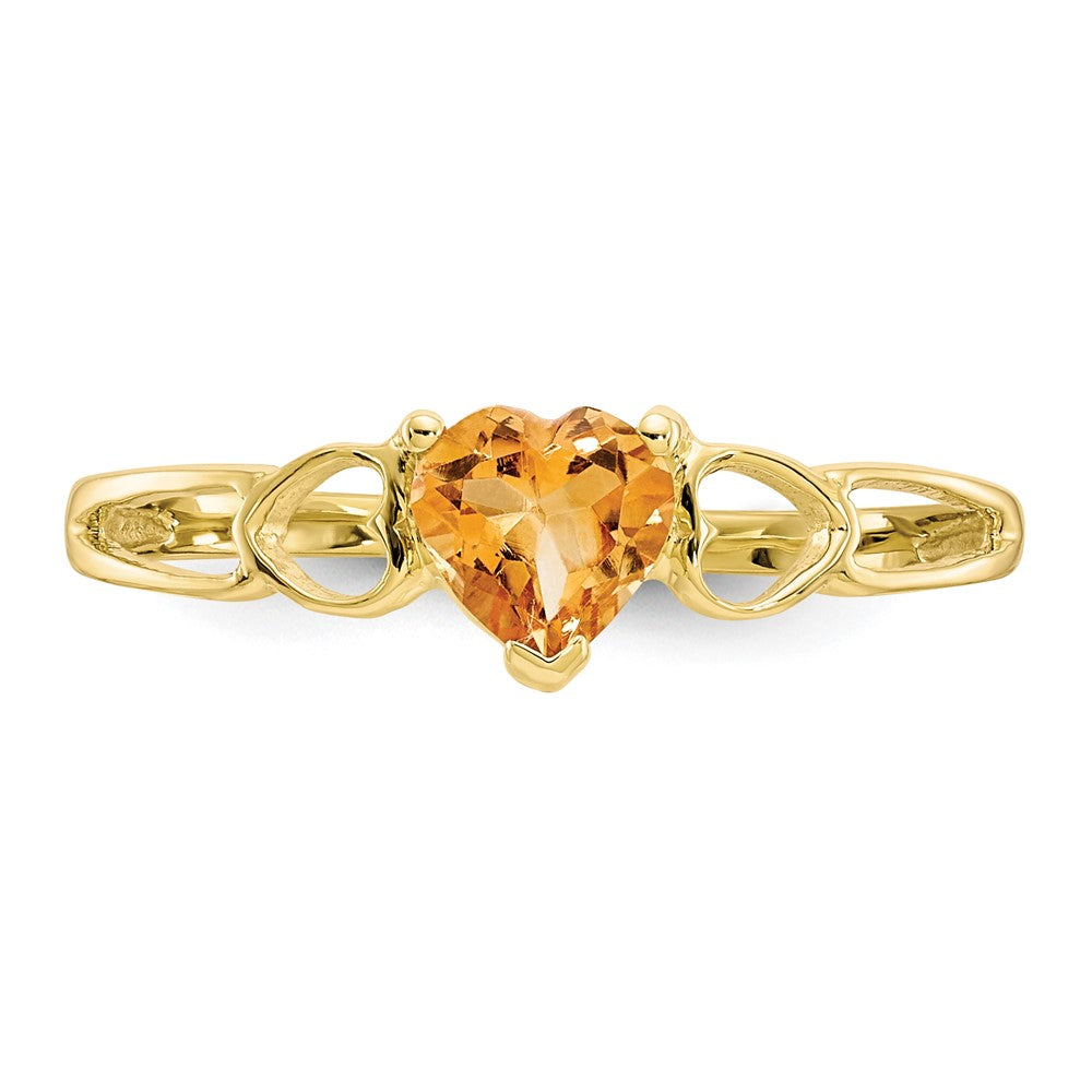 Genuine Birthstone Heart Ring — (11) November