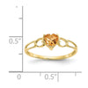 Genuine Birthstone Heart Ring — (11) November
