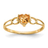 Genuine Birthstone Heart Ring — (11) November