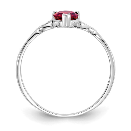 10k White Gold Birthstone Ring Mounting