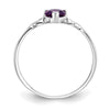 Genuine Birthstone Heart Ring — (02) February