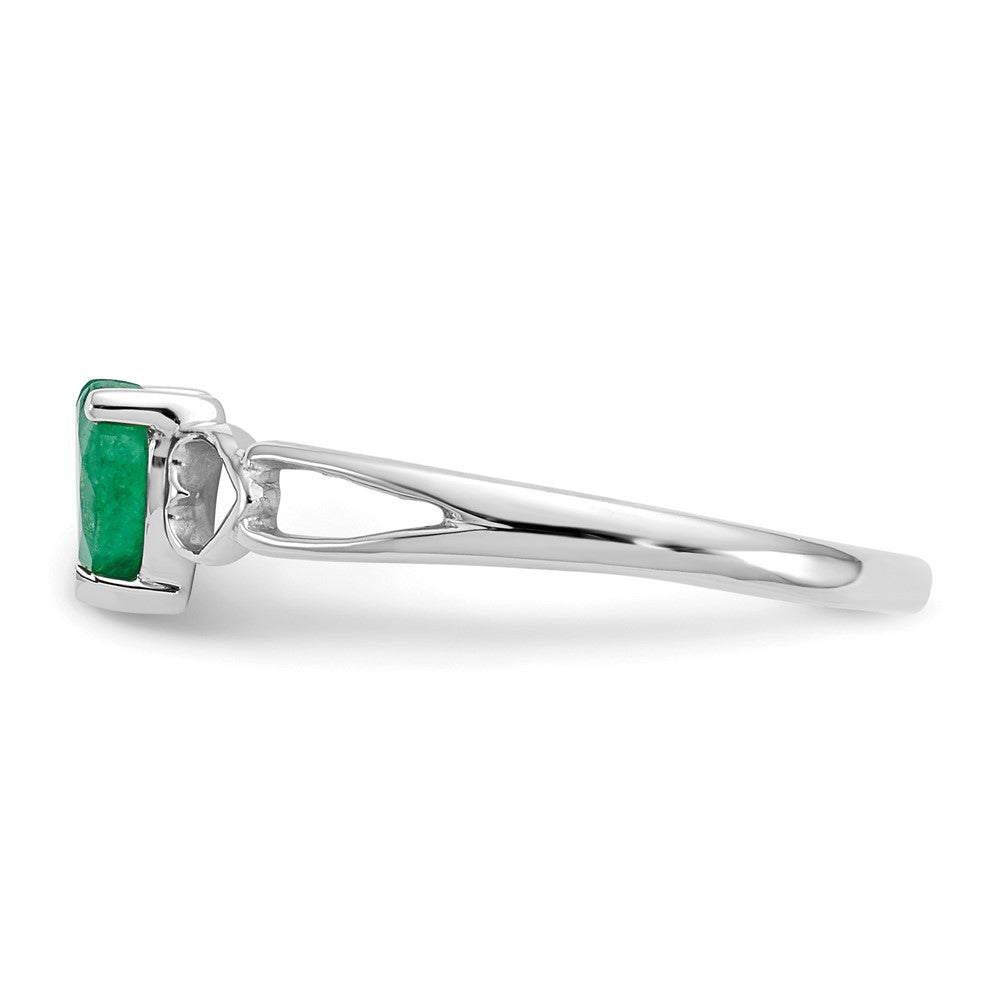 Genuine Birthstone Heart Ring — (05) May