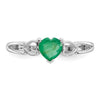 Genuine Birthstone Heart Ring — (05) May