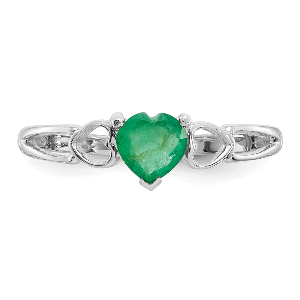 Genuine Birthstone Heart Ring — (05) May