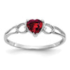 Genuine Birthstone Heart Ring