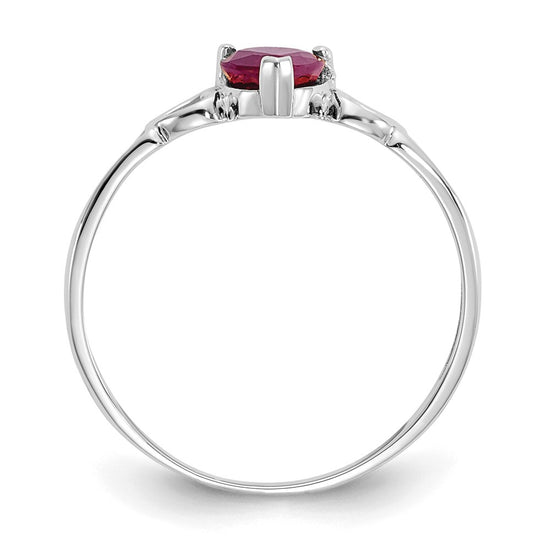 Genuine Birthstone Heart Ring — (07) July