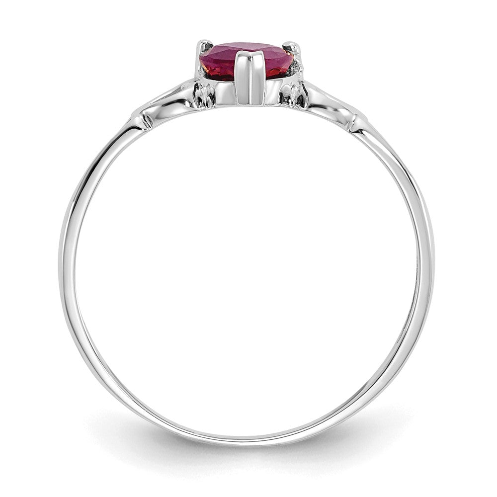 Genuine Birthstone Heart Ring — (07) July