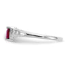 Genuine Birthstone Heart Ring — (07) July