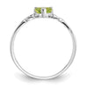 Genuine Birthstone Heart Ring — (08) August
