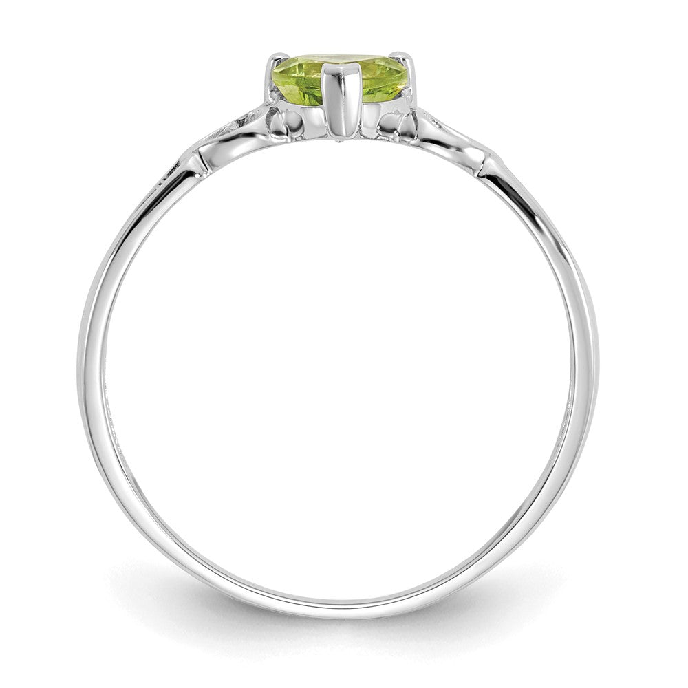 Genuine Birthstone Heart Ring — (08) August