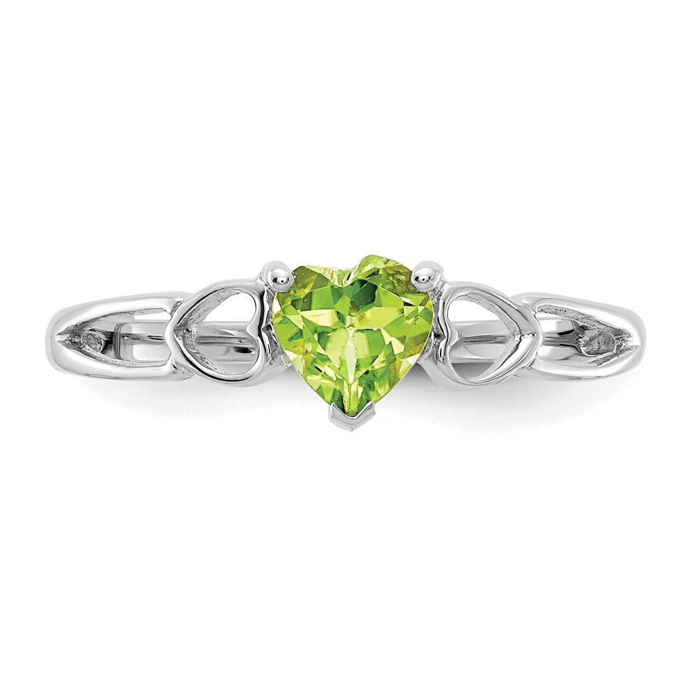 Genuine Birthstone Heart Ring — (08) August