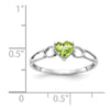 Genuine Birthstone Heart Ring — (08) August