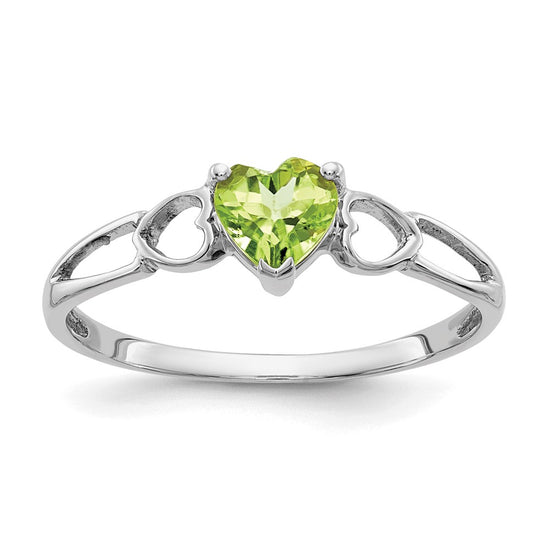 Genuine Birthstone Heart Ring
