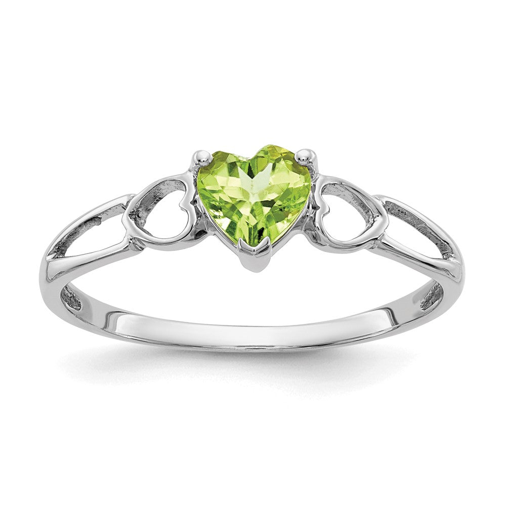 Genuine Birthstone Heart Ring