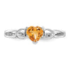 Genuine Birthstone Heart Ring — (11) November