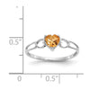 Genuine Birthstone Heart Ring — (11) November