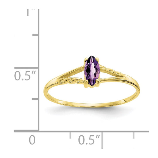 Geniune Marquise Birthstone Ring — (02) February