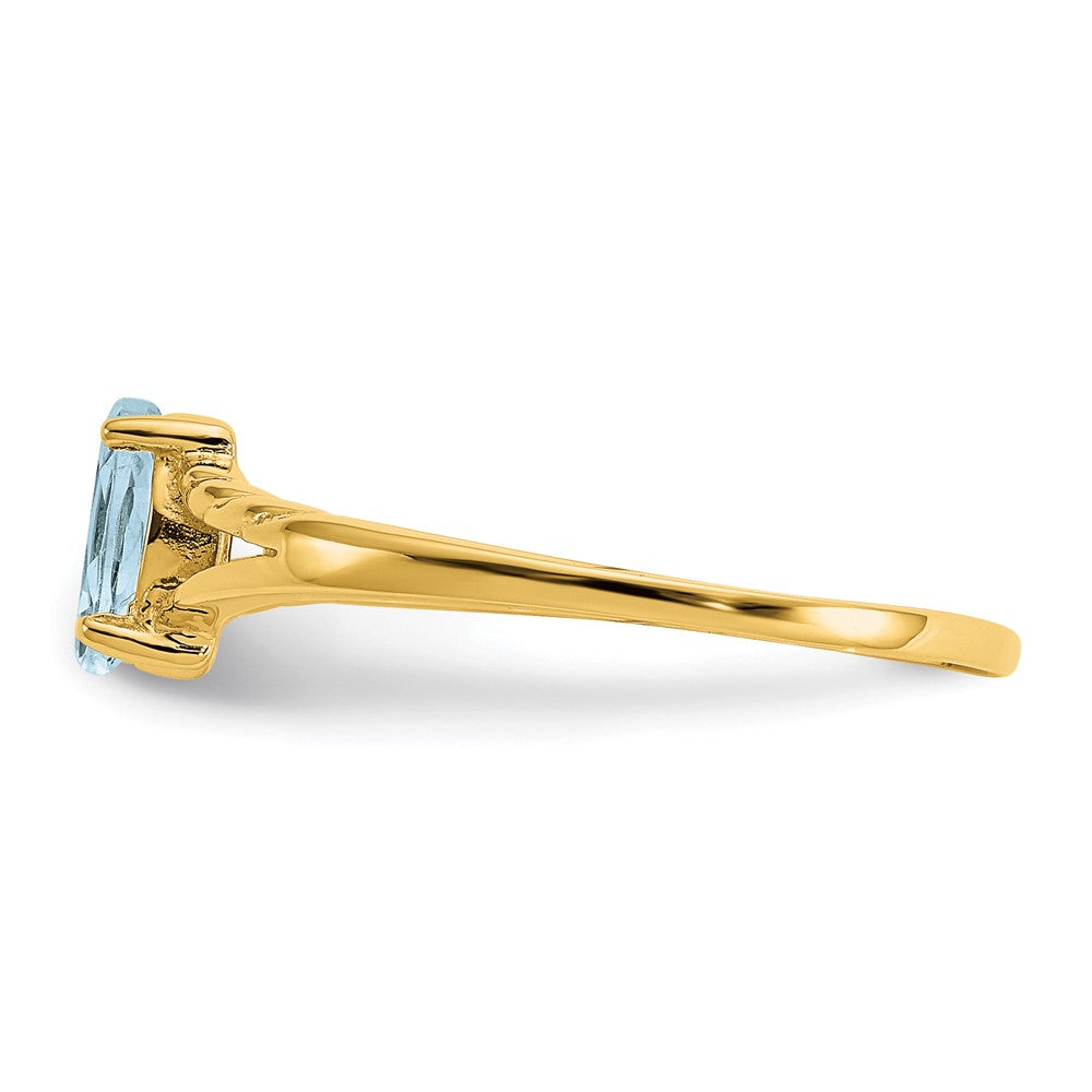 Geniune Marquise Birthstone Ring — (03) March