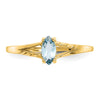 Geniune Marquise Birthstone Ring — (03) March