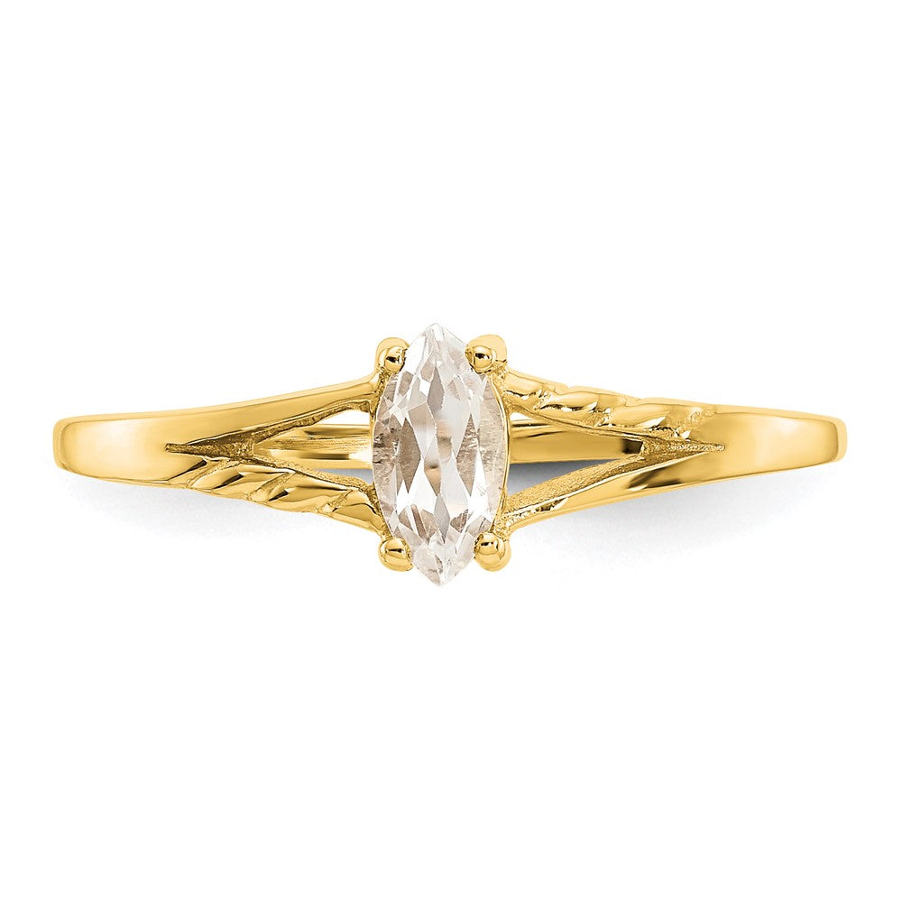 Geniune Marquise Birthstone Ring — (04) April
