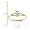 Geniune Marquise Birthstone Ring — (04) April