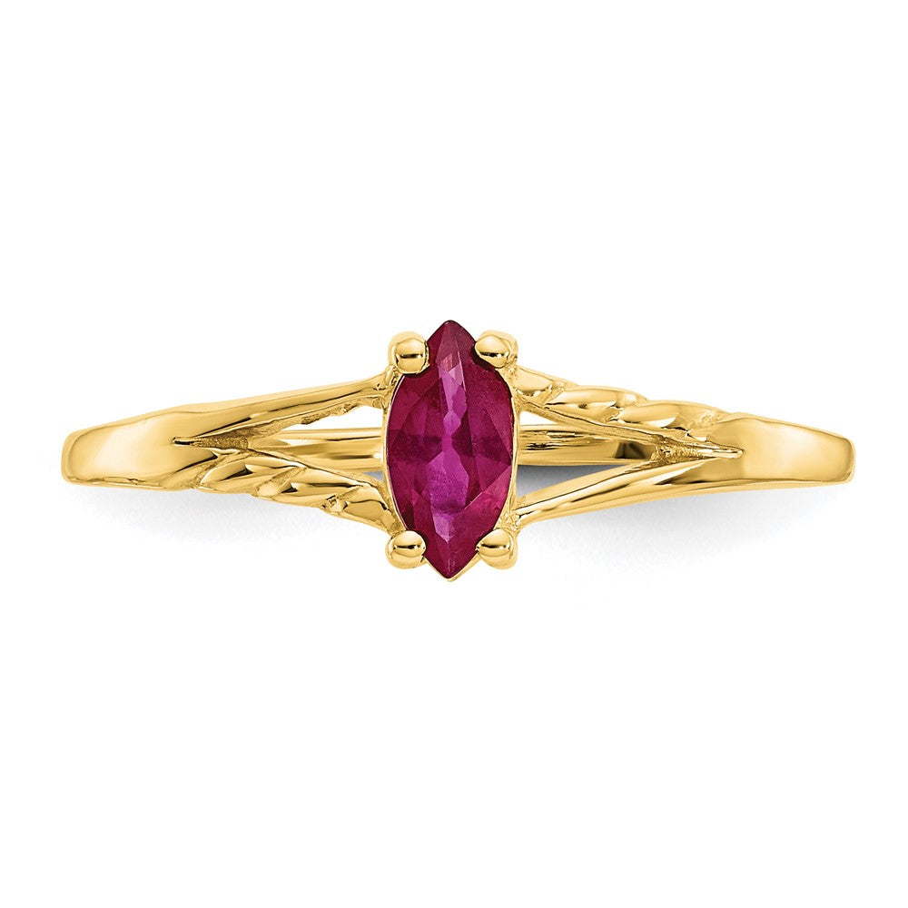 Geniune Marquise Birthstone Ring — (07) July
