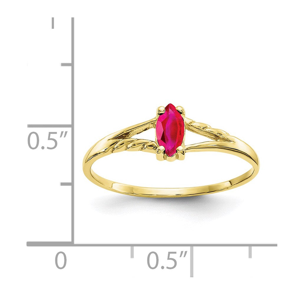 Geniune Marquise Birthstone Ring — (07) July