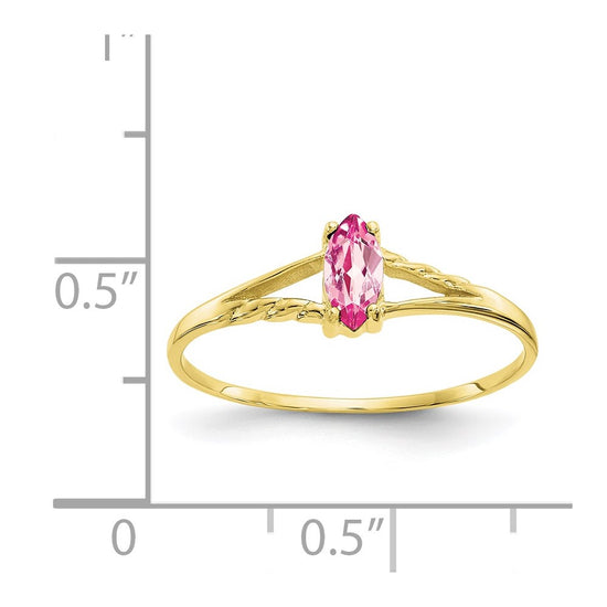 Geniune Marquise Birthstone Ring — (10) October