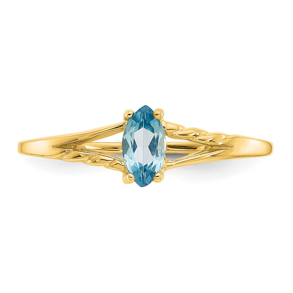 Geniune Marquise Birthstone Ring — (12) December