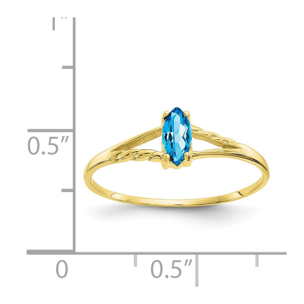 Geniune Marquise Birthstone Ring — (12) December