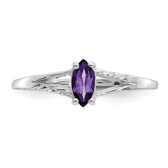 Geniune Marquise Birthstone Ring — (02) February