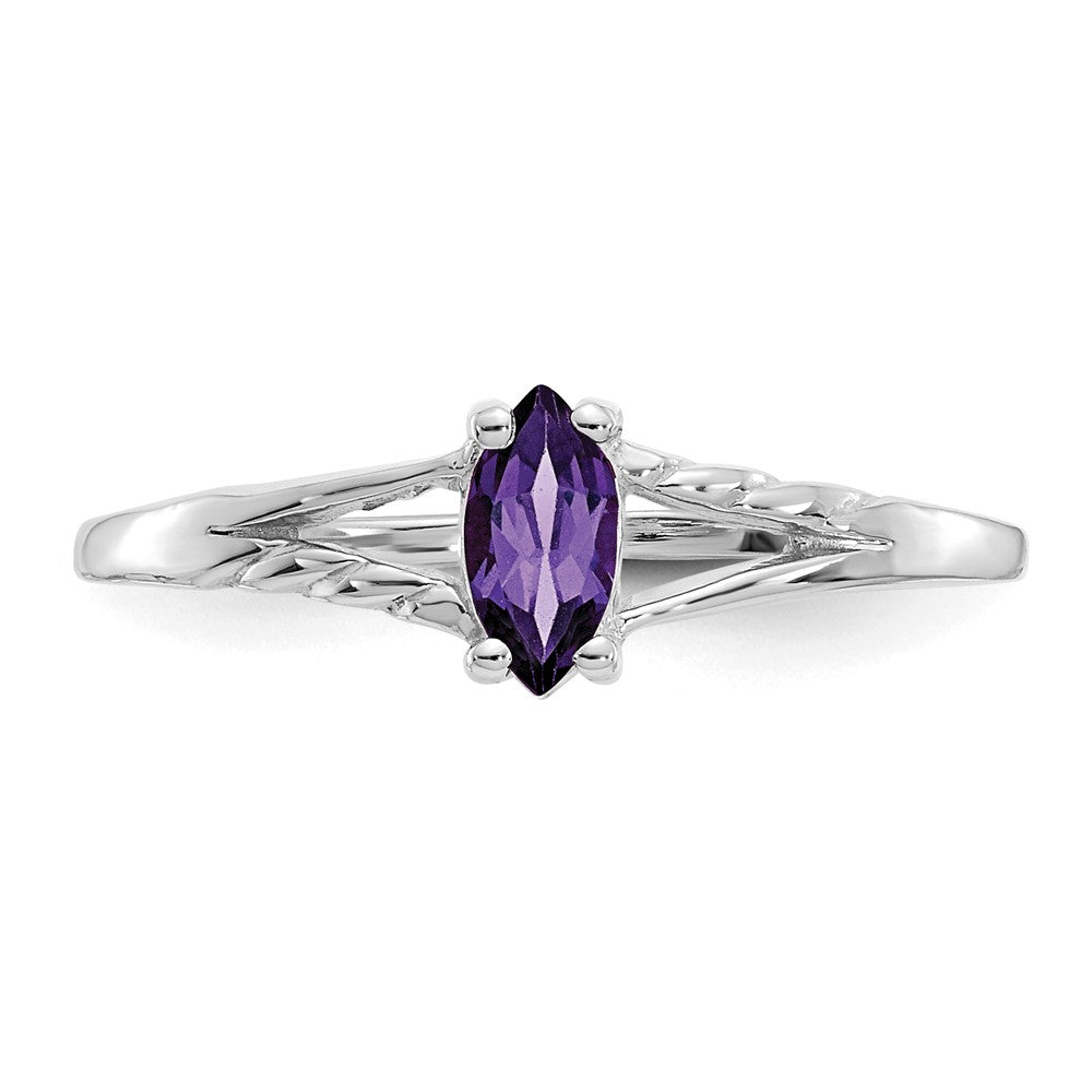 Geniune Marquise Birthstone Ring — (02) February