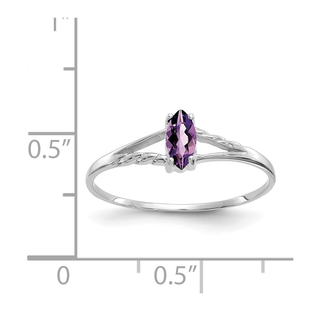 Geniune Marquise Birthstone Ring — (02) February