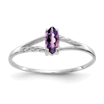Geniune Marquise Birthstone Ring — (02) February