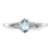 Geniune Marquise Birthstone Ring — (03) March