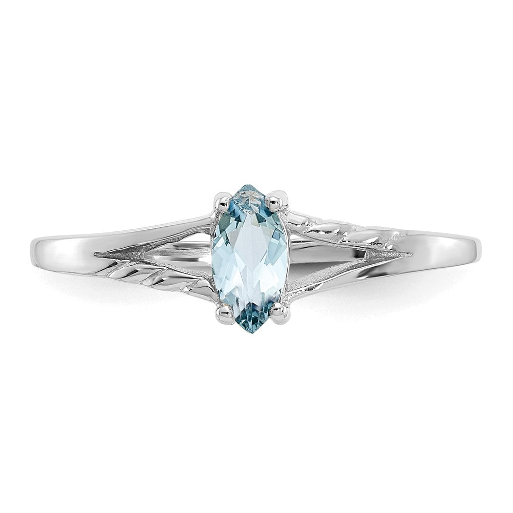 Geniune Marquise Birthstone Ring — (03) March
