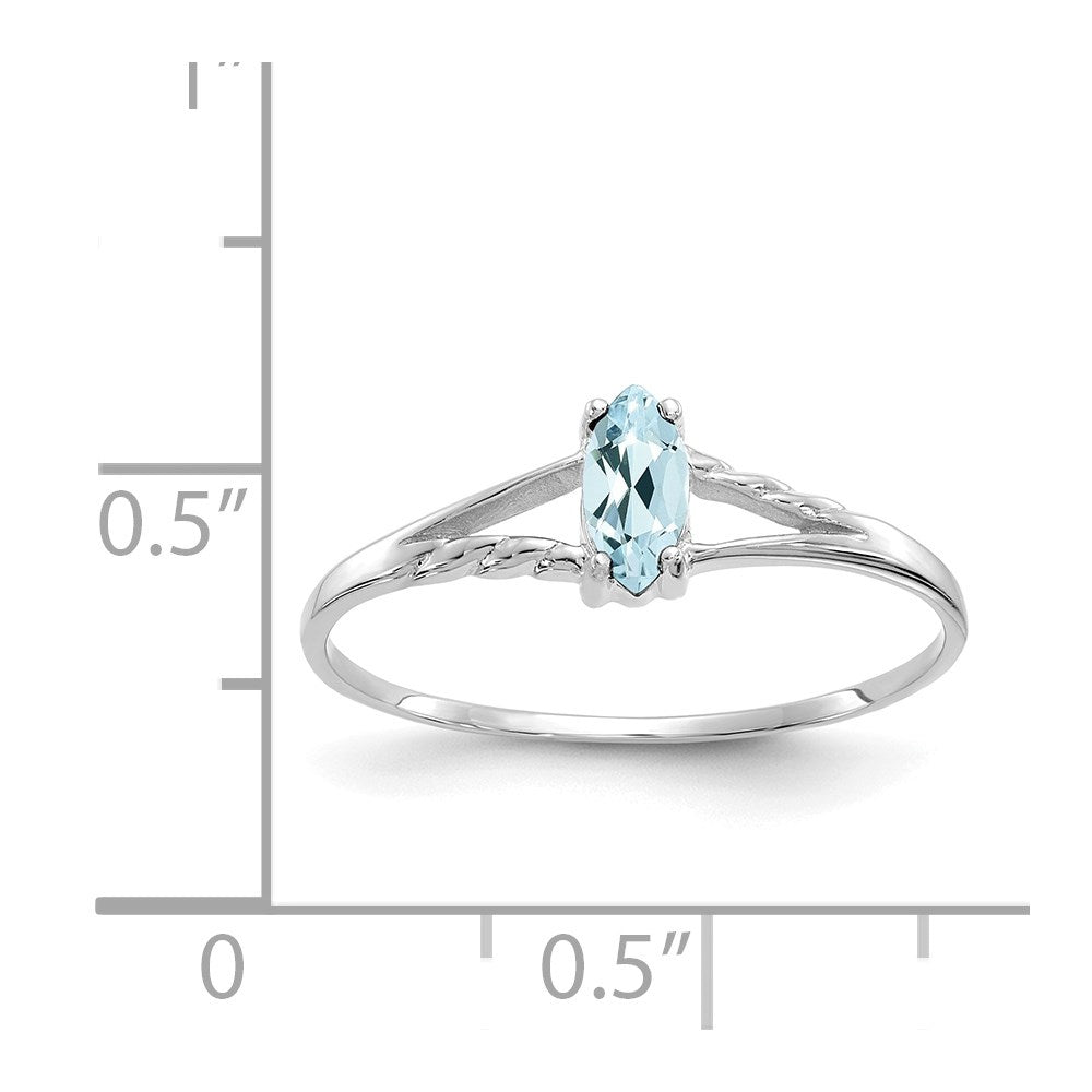 Geniune Marquise Birthstone Ring — (03) March