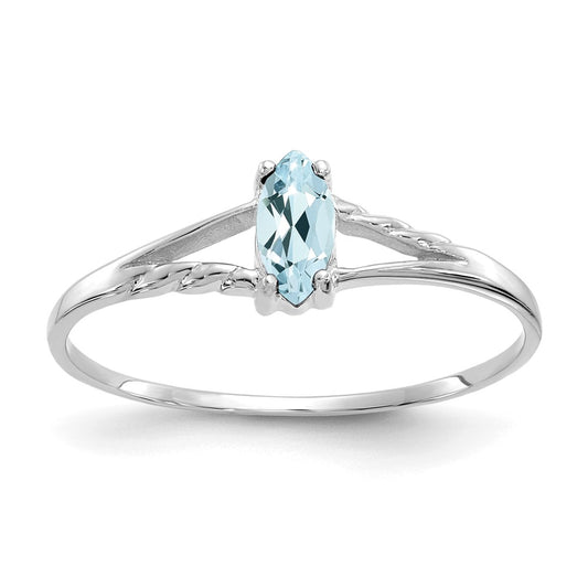 Geniune Marquise Birthstone Ring — (03) March