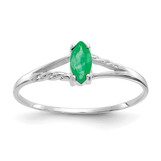 Geniune Marquise Birthstone Ring — (05) May