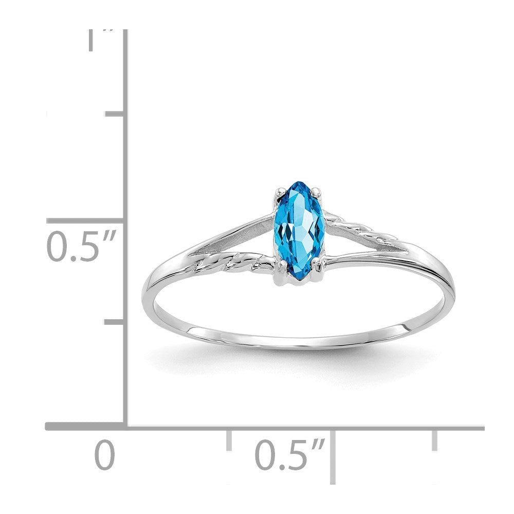 Geniune Marquise Birthstone Ring — (12) December