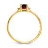 Diamond & Gemstone Birthstone Ring — Garnet