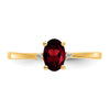 Diamond & Gemstone Birthstone Ring — Garnet